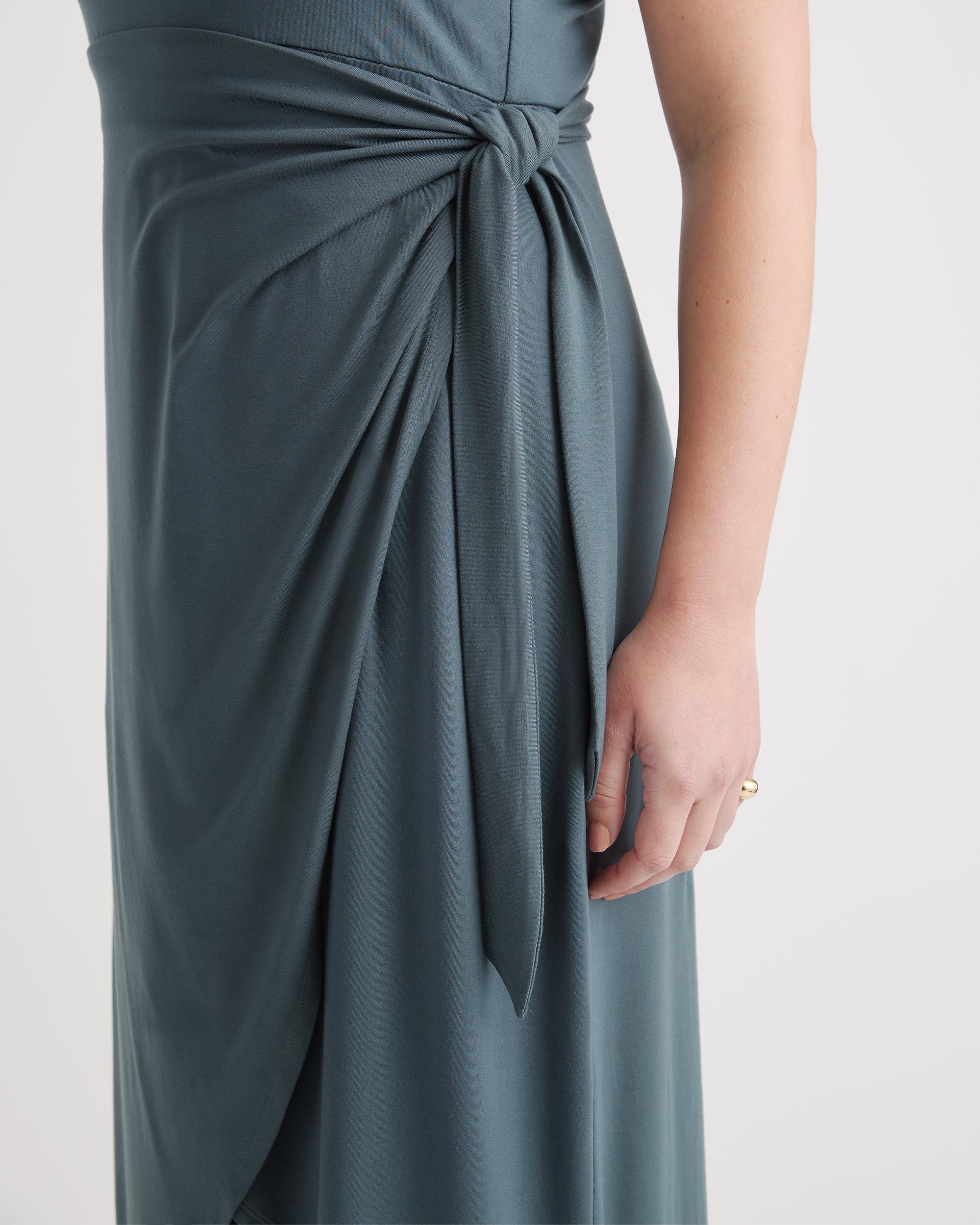 Quince | Women's Tencel Jersey Side Tie Midi Dress Size XS Product Image