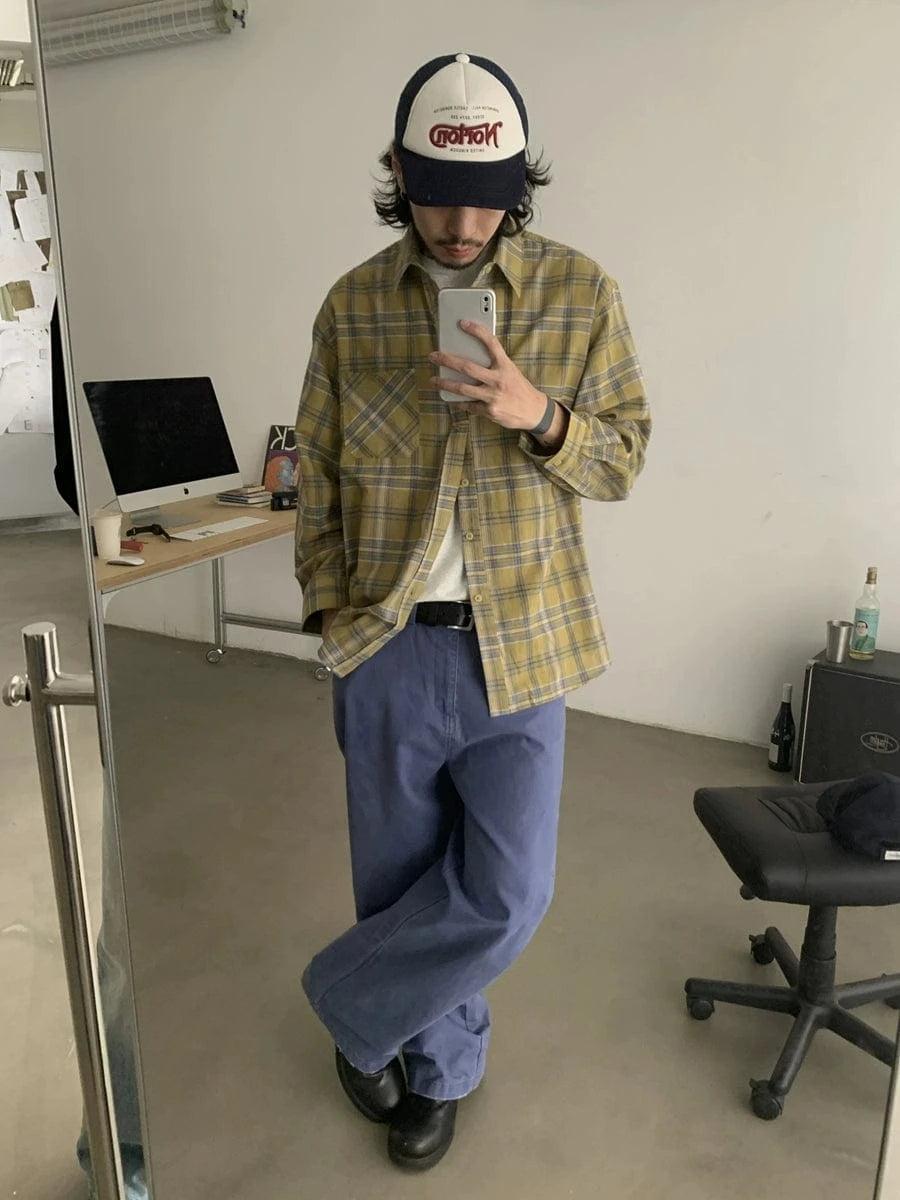 RT No. 18830 FRENCH BLUE WORKWEAR STRAIGHT PANTS Product Image