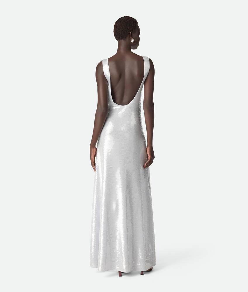 Women's Light Viscose Sequins Dress in Grey Product Image