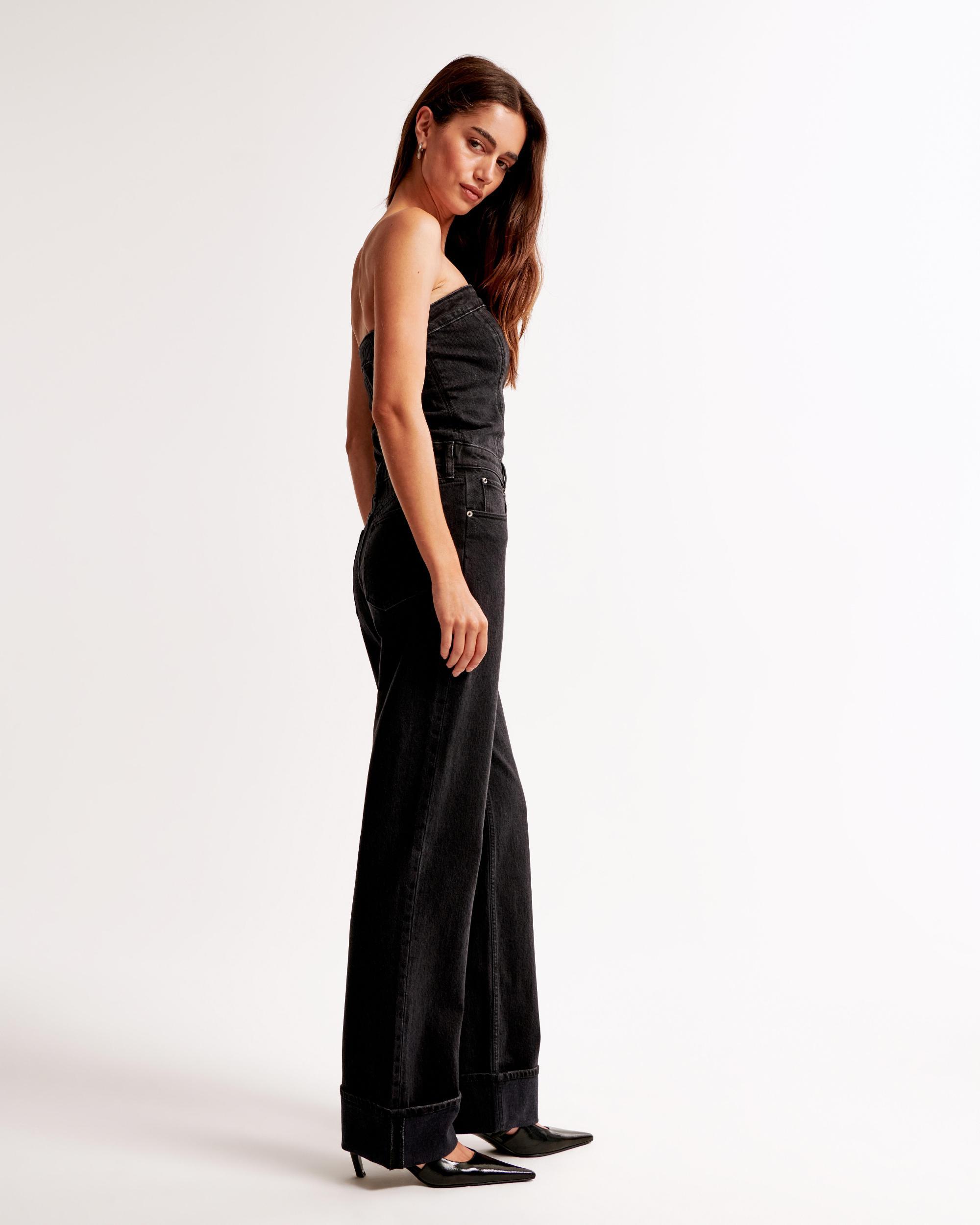 Strapless Denim Jumpsuit Product Image