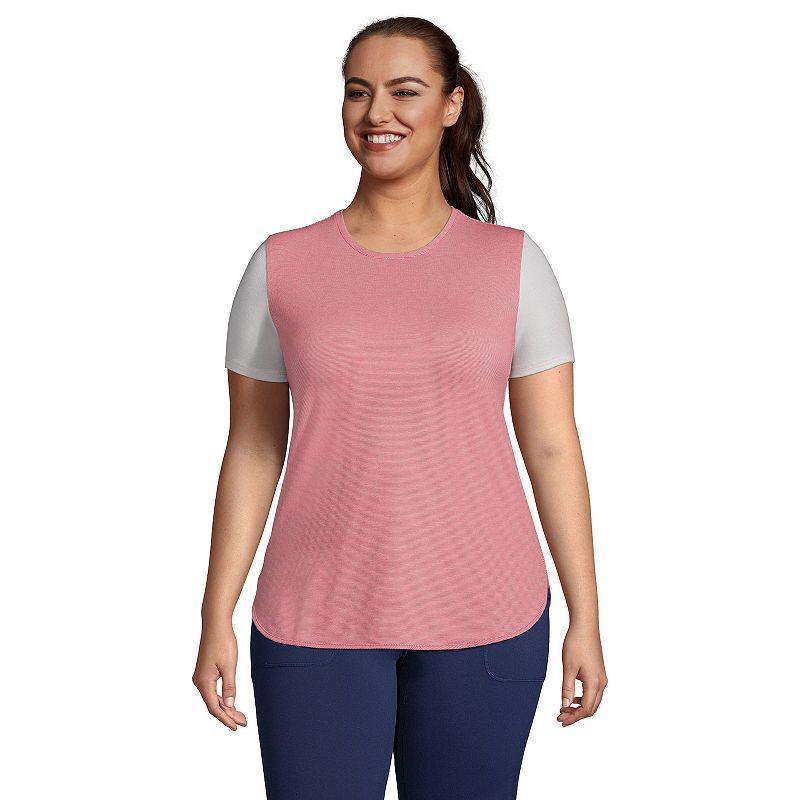 Plus Size Lands End Moisture-Wicking UPF 50 Tunic Tee, Womens Product Image