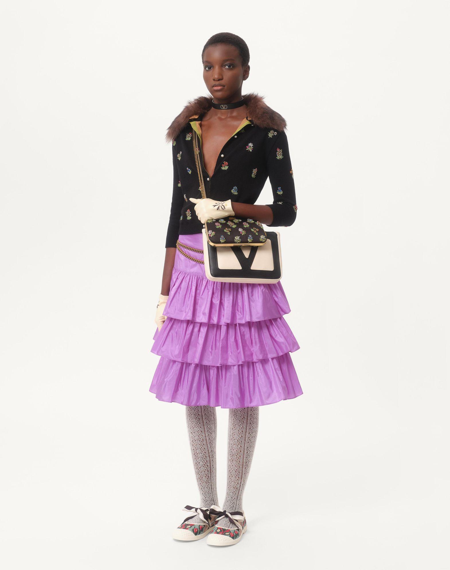 Ruffled Taffeta Skirt Product Image