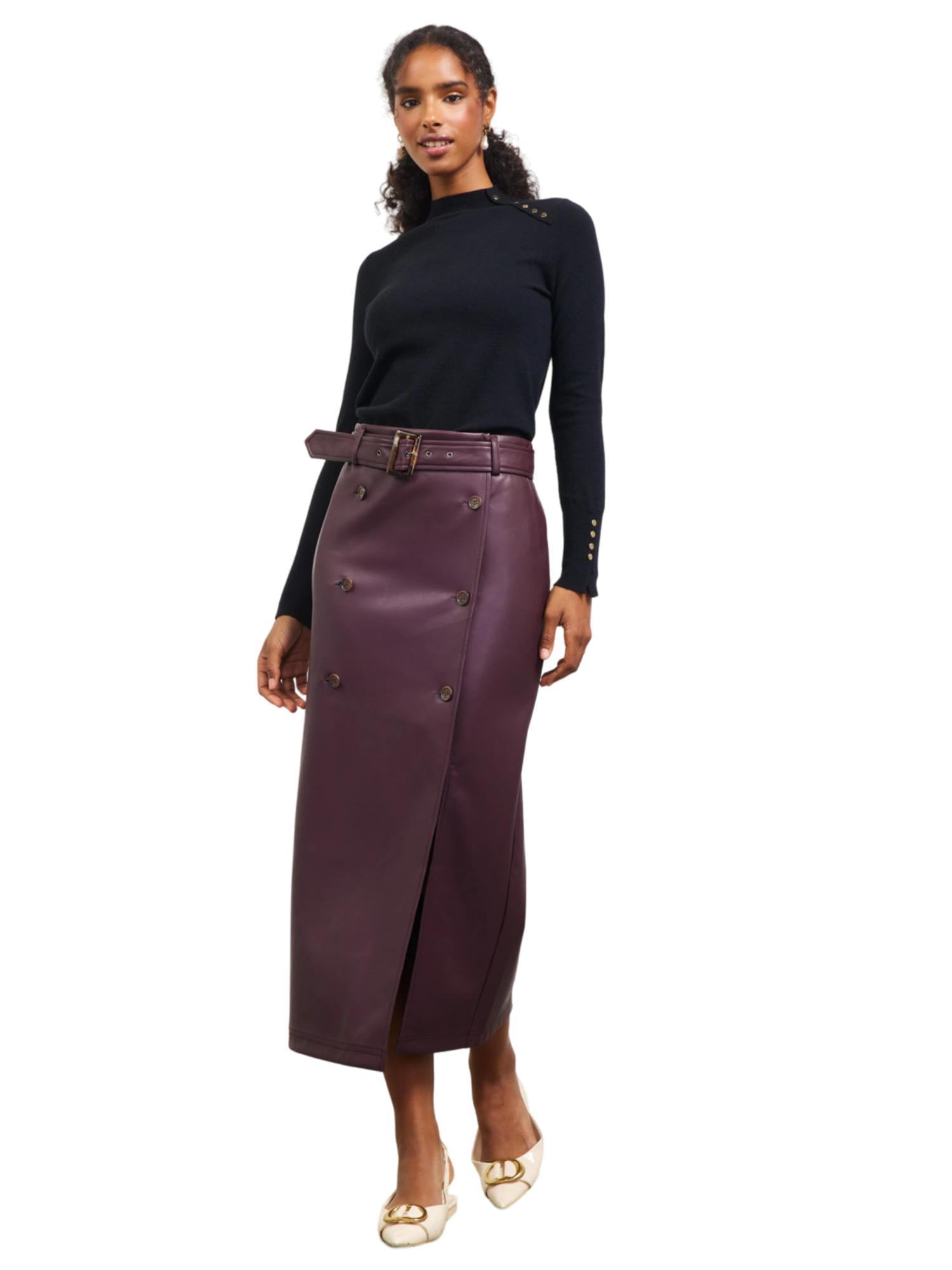 Skies Are Blue Faux Belted Skirt Product Image