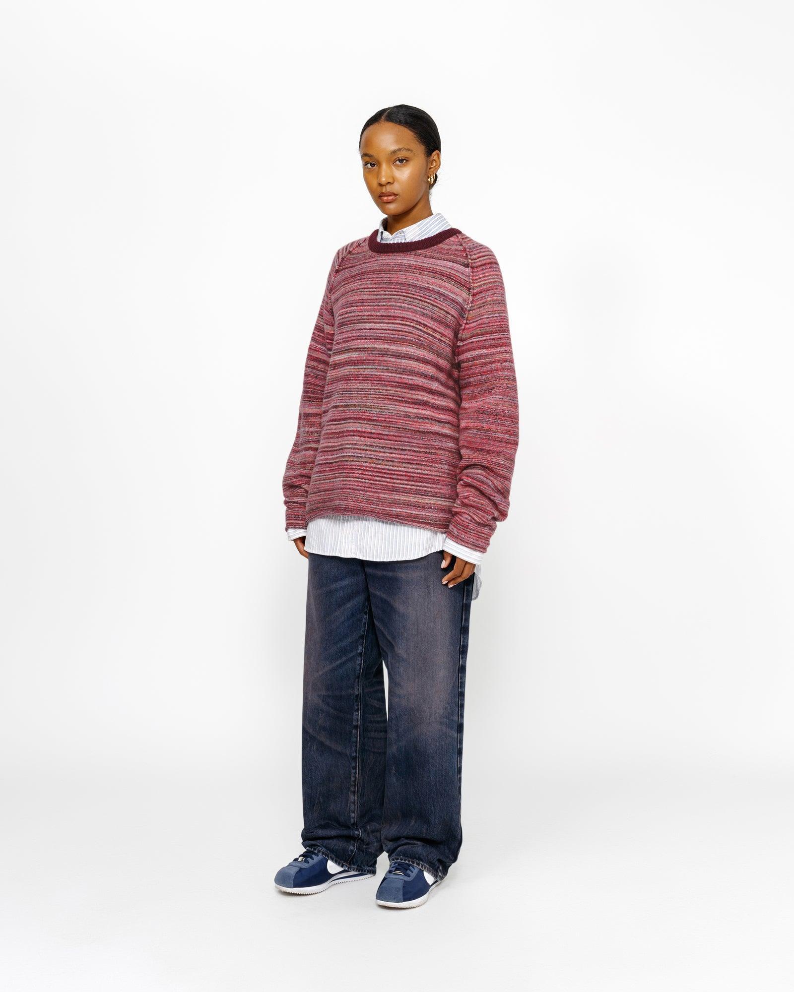 TEXTURED KNIT CONTRAST COLLAR CREW Male Product Image