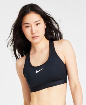 Nike Women's Swoosh Medium Support Sports Bra in White/White Size 2XL 100% Polyester/Spandex Product Image