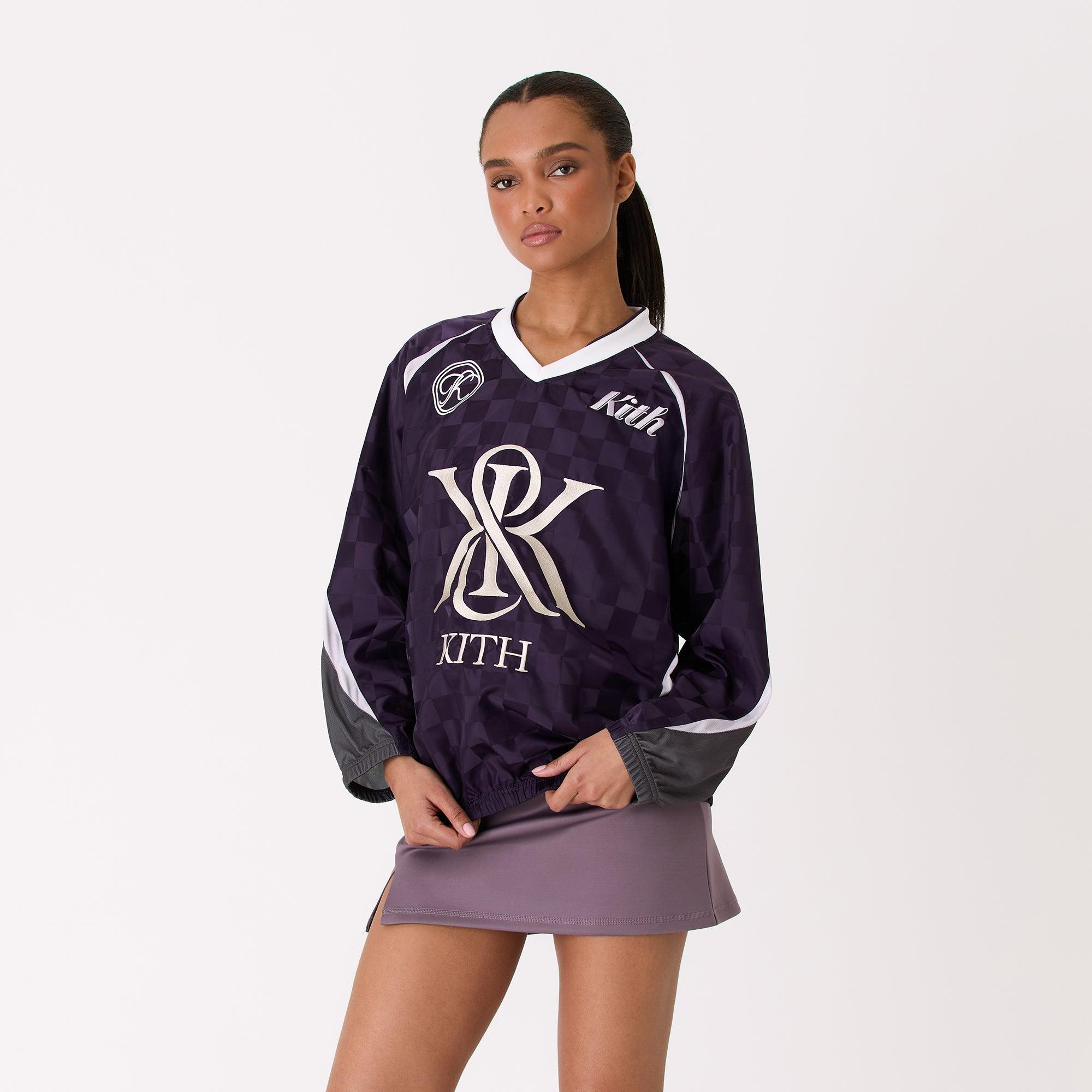 Kith Women Checkered Satin Dayton Combo Pullover - Nightshade Female Product Image