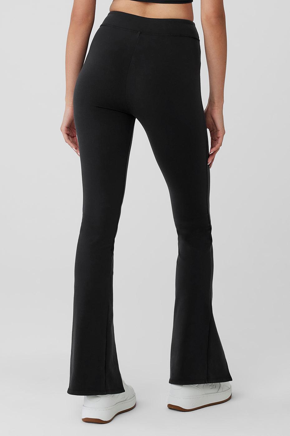 Airbrush High-Waist Flutter Legging - Black Product Image