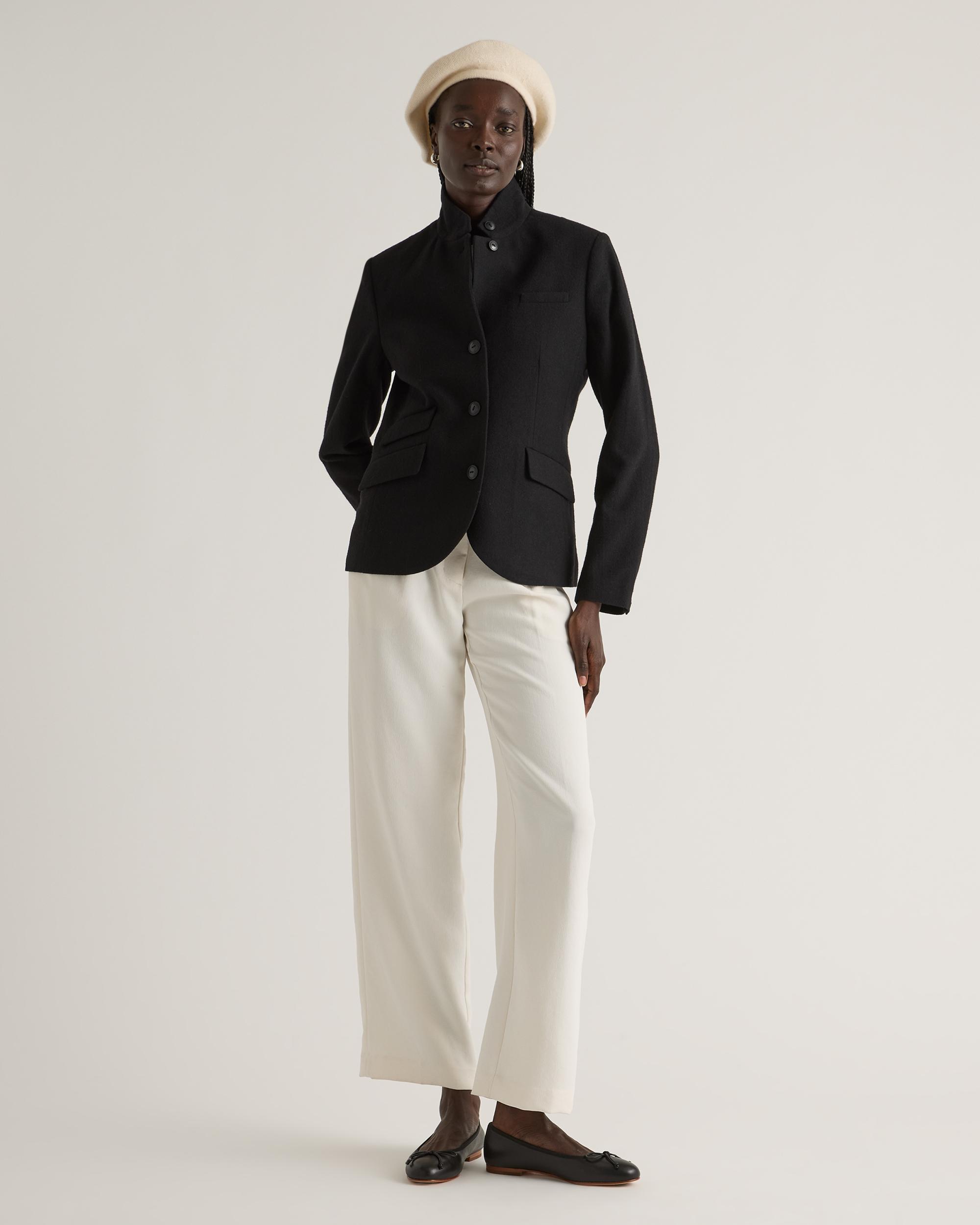 Quince | Women's Italian Wool Stand Collar Blazer Size XS Product Image