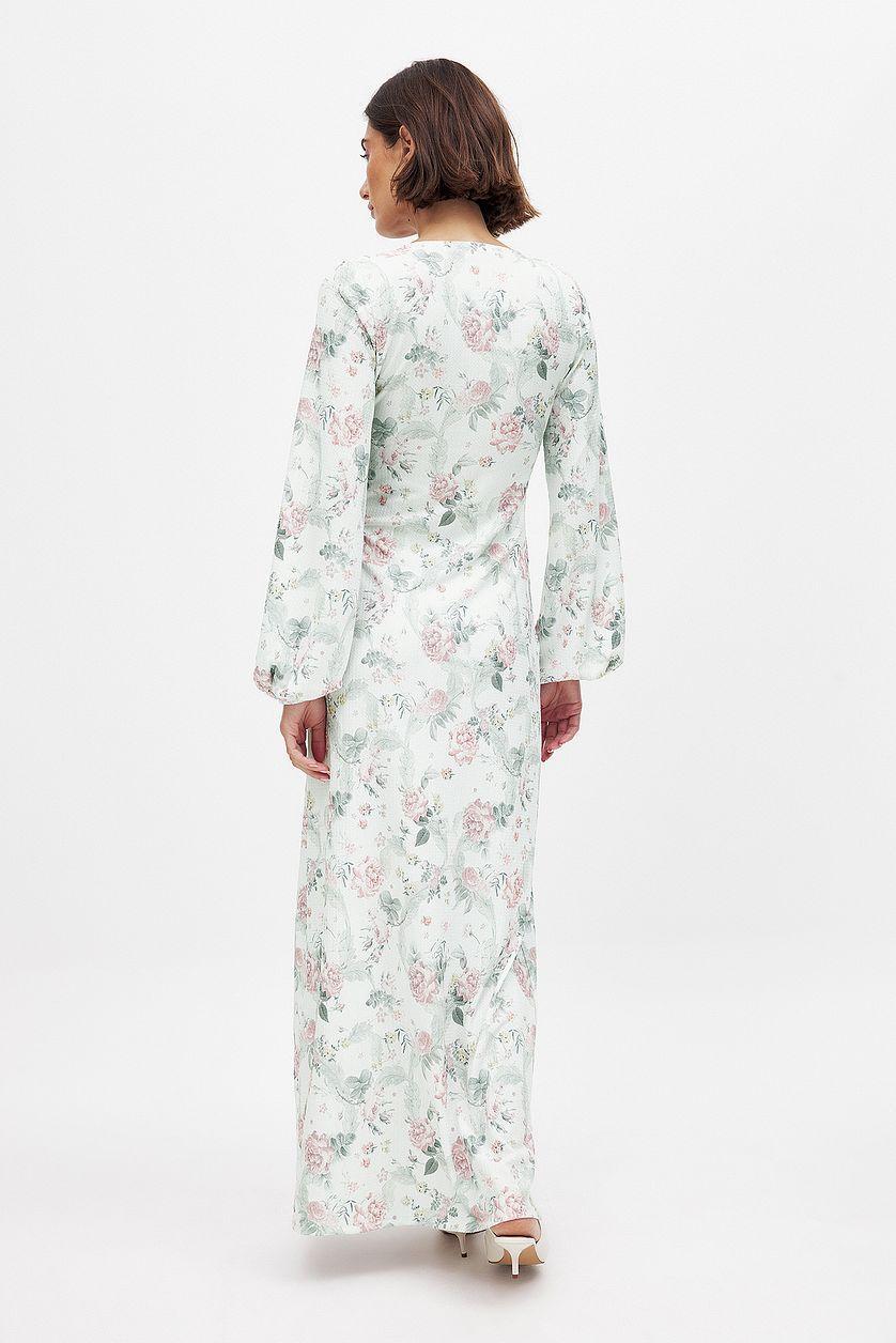 Jersey Balloon Sleeve Midi Dress Product Image