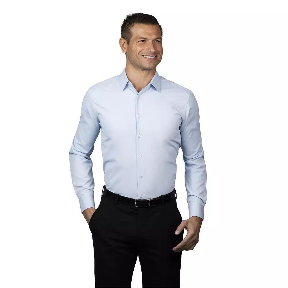 Men's Ben Sherman Slim-Fit Dobby Dress Shirt, Size: Medium-32/33, Light Blue Teardrop Product Image