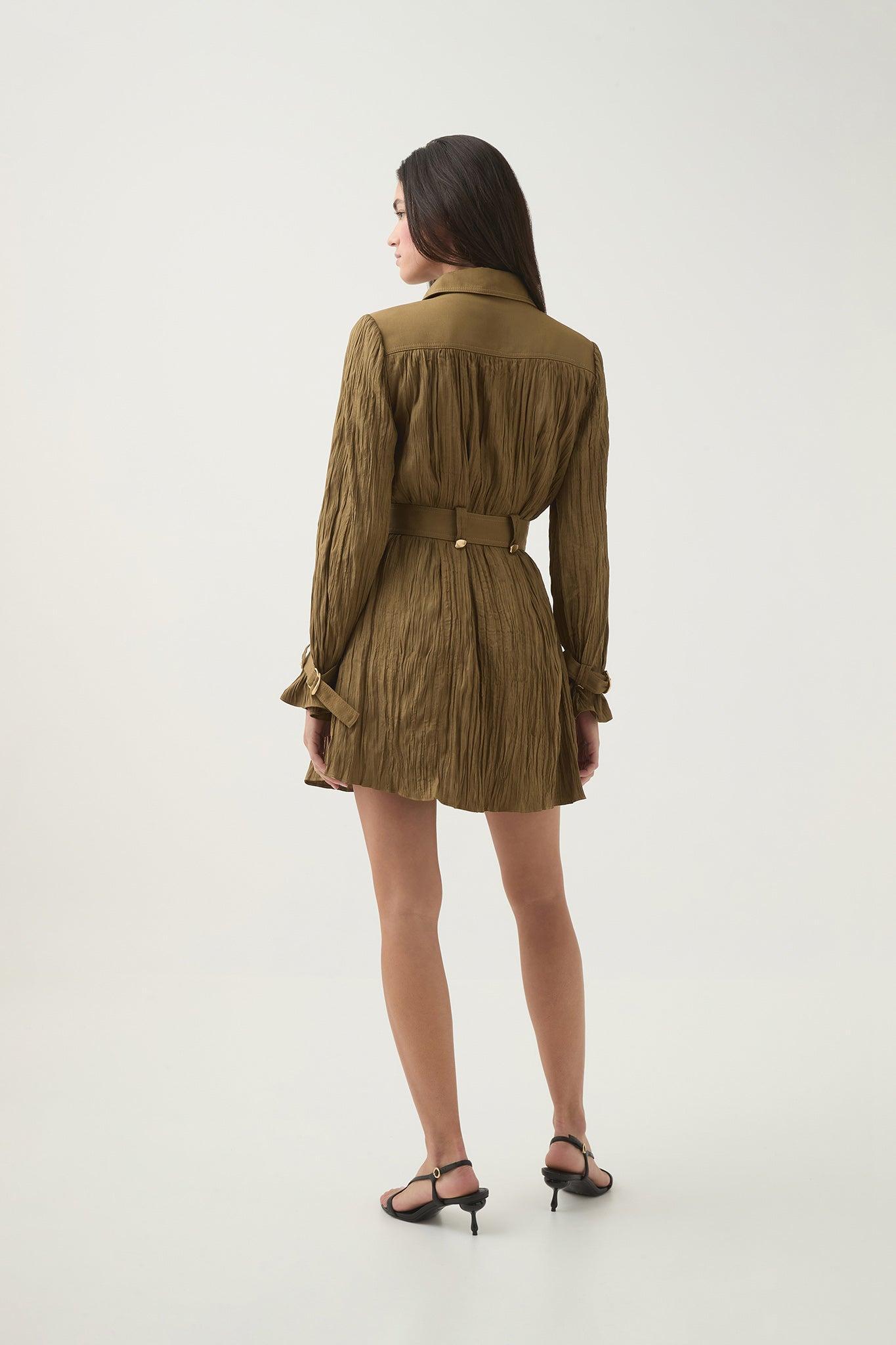 Bays Crushed Pleat Mini Dress Product Image