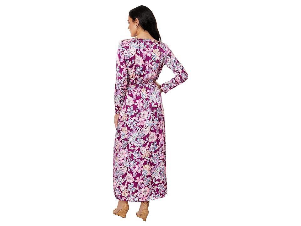Lilly Pulitzer Leolynn Long Sleeve Maxi (Amarena Cherry Tropical with A Twist) Women's Dress Product Image