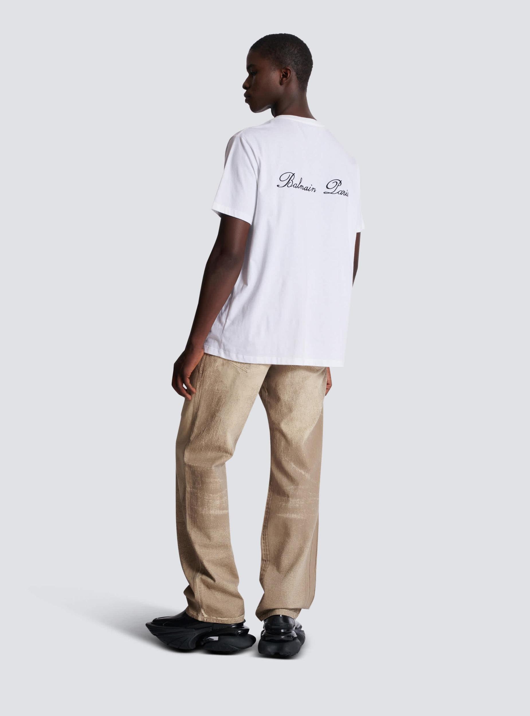 Loose T-shirt with Balmain Signature embroidery Product Image