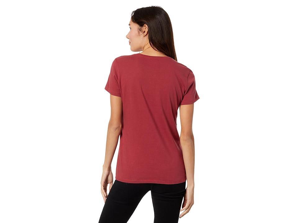 Life is Good Max Lights Short Sleeve Crusher Tee (Cranberry ) Women's Clothing Product Image