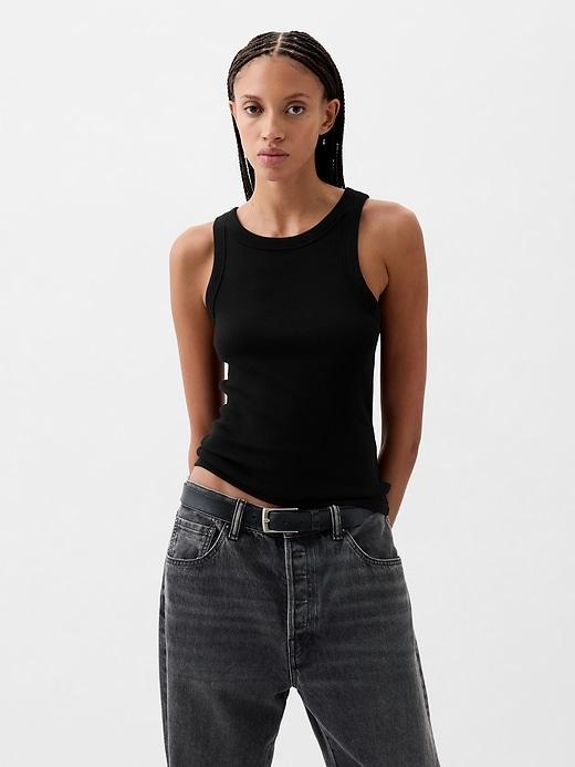 Modern Rib Halter Tank Top Product Image