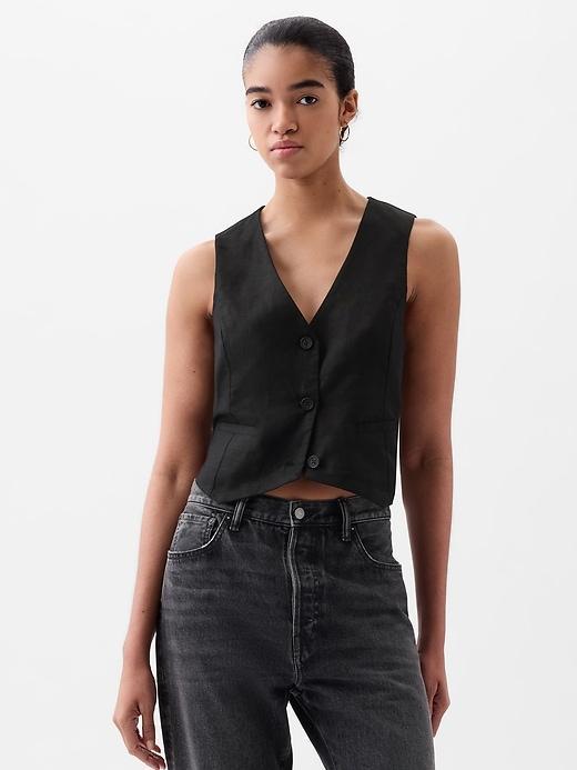 Linen-Cotton Vest Product Image