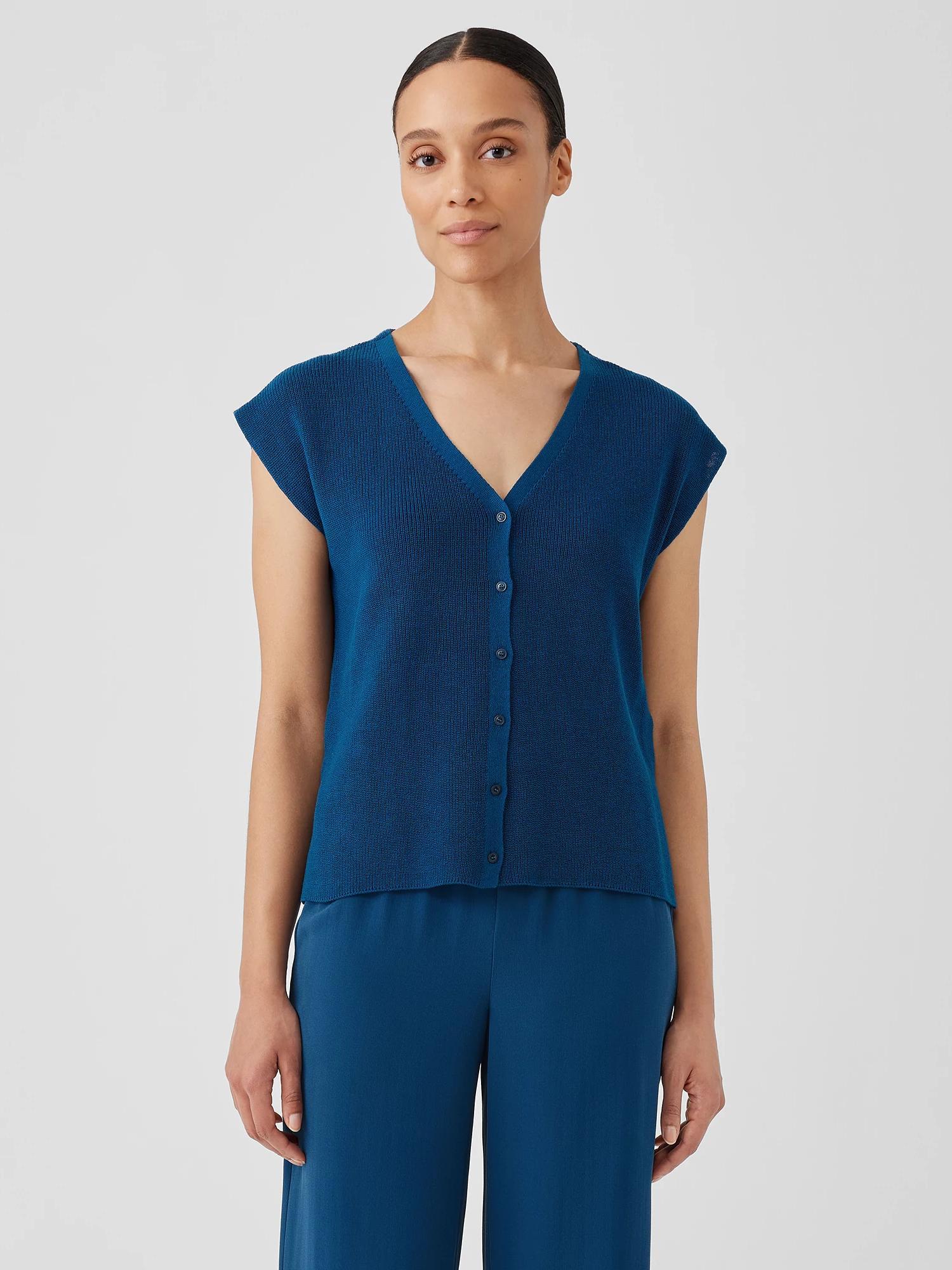 Peruvian Organic Cotton Crepe Vest Product Image