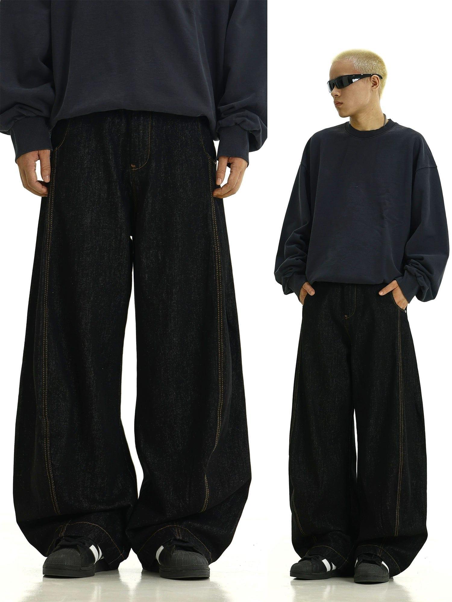 RT No. 11965 BLACK SCIMITAR DENIM JEANS Product Image
