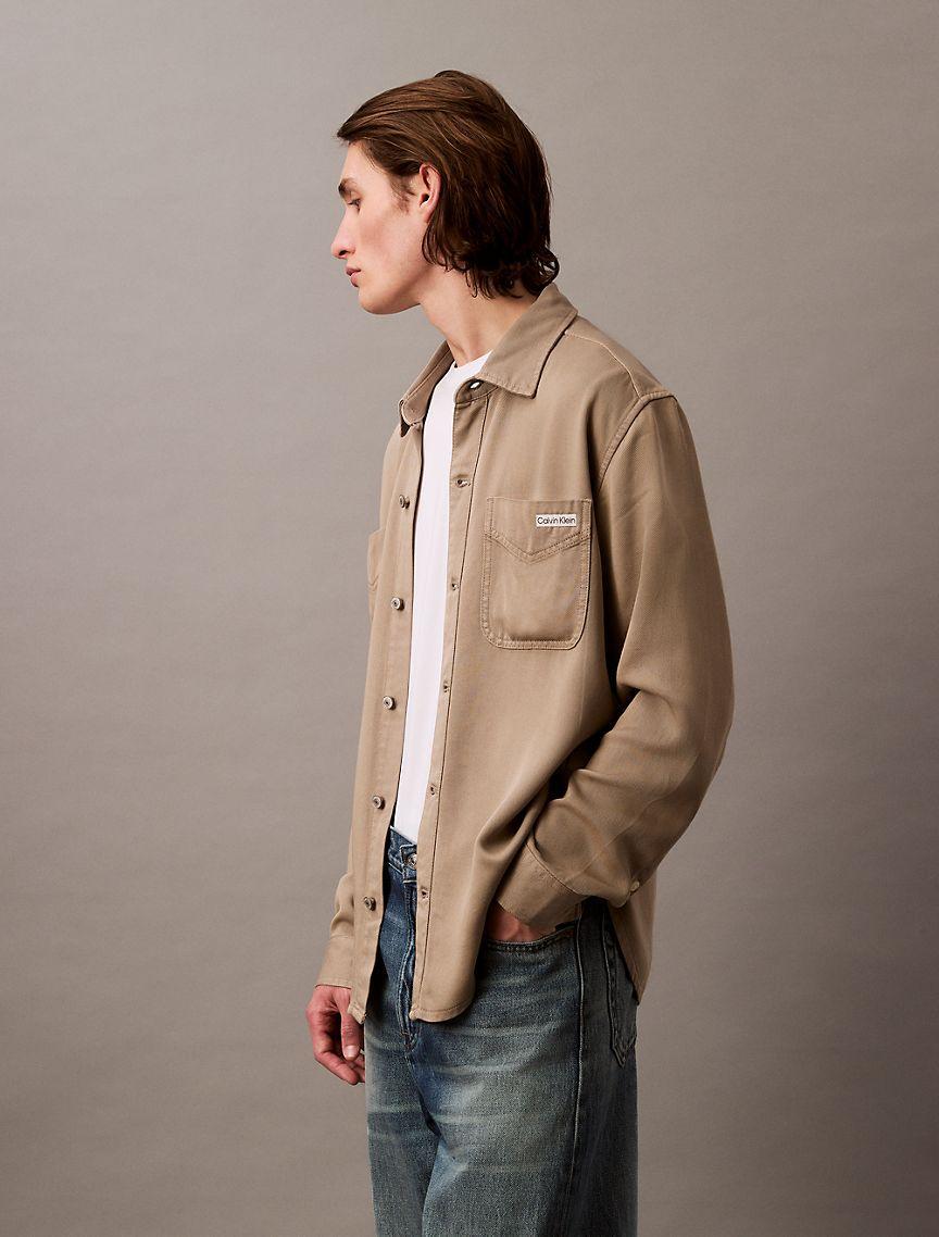 Twill Relaxed Button-Down Shirt  Product Image