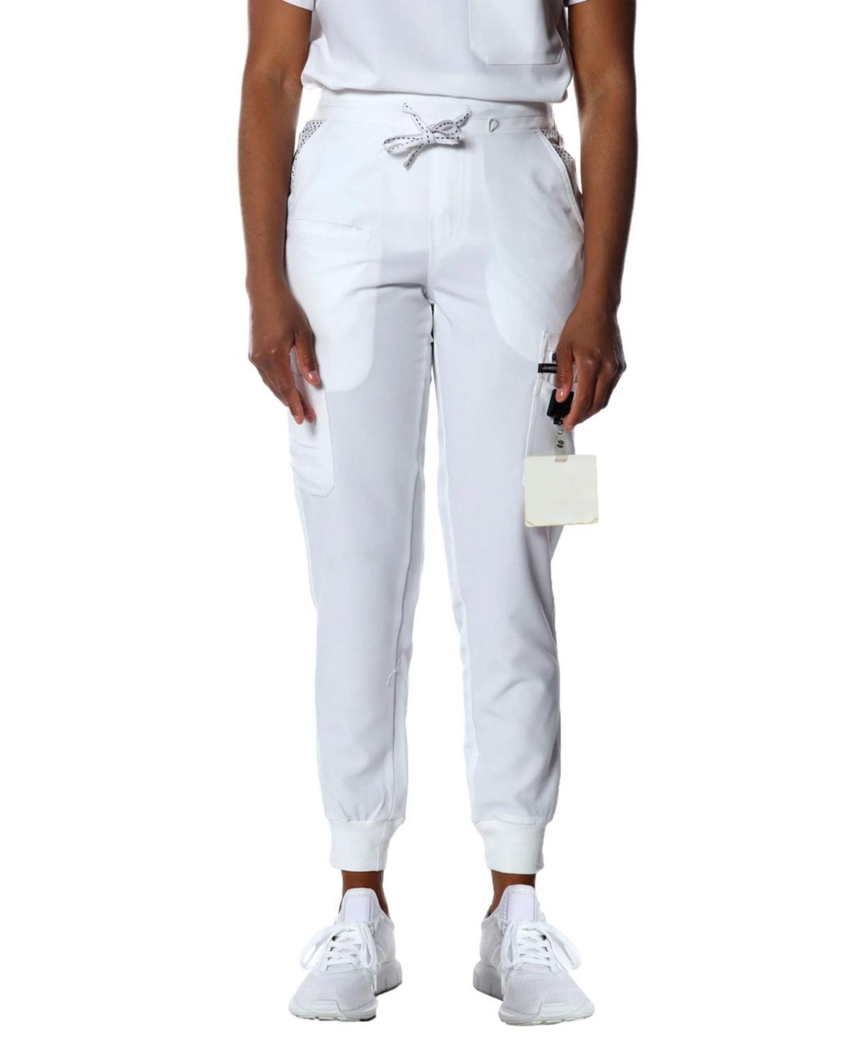 Members Only Valencia Jogger Scrub Pants for Petite Women in Black at Nordstrom, Size Medium P Product Image