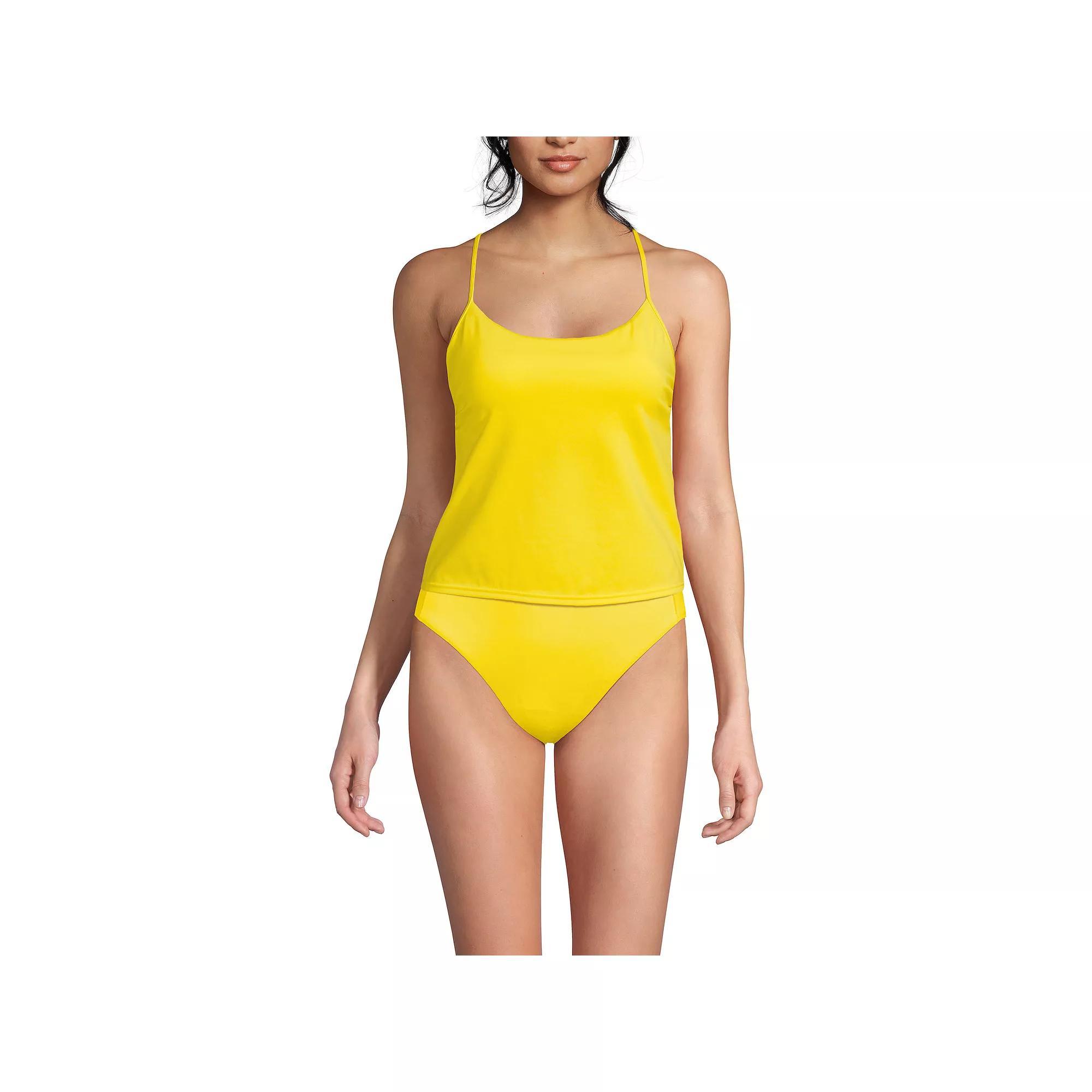 Women's Lands' End Tugless QuickDry Adjustable Strappy Back Swim Top, Size: 12, Bright Blue Blue Product Image