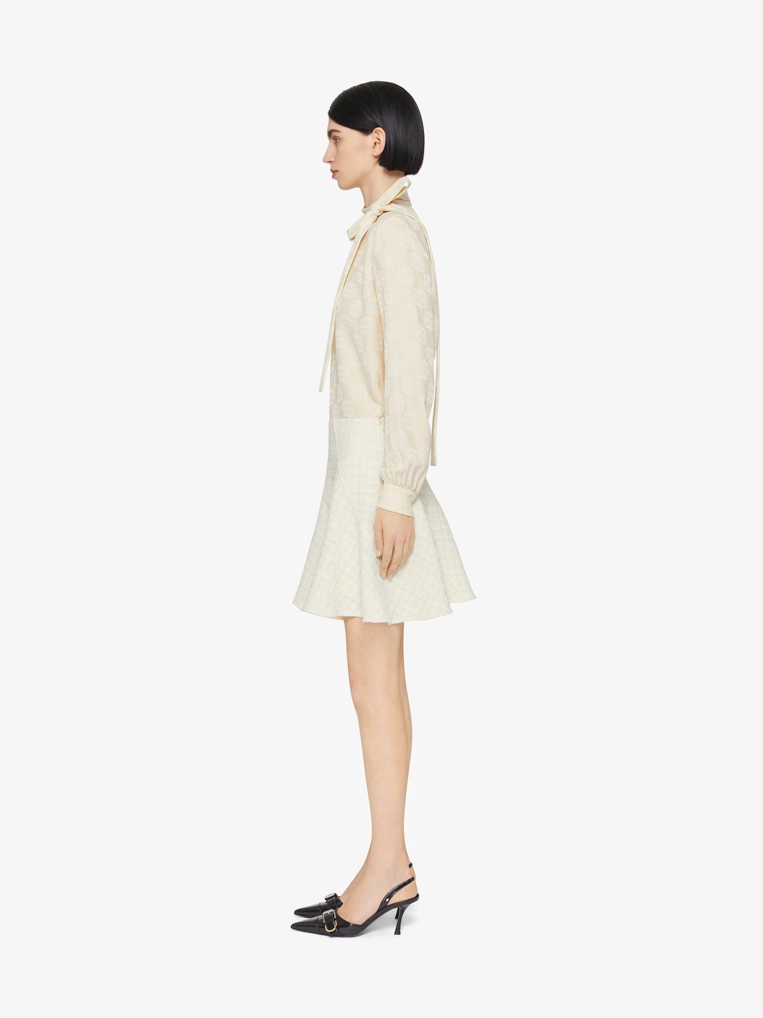 Blouse in 4G Liquid jacquard with lavallière Product Image