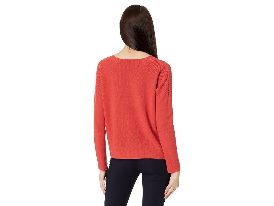 Eileen Fisher V-Neck Pullover (Watermelon) Women's Clothing Product Image