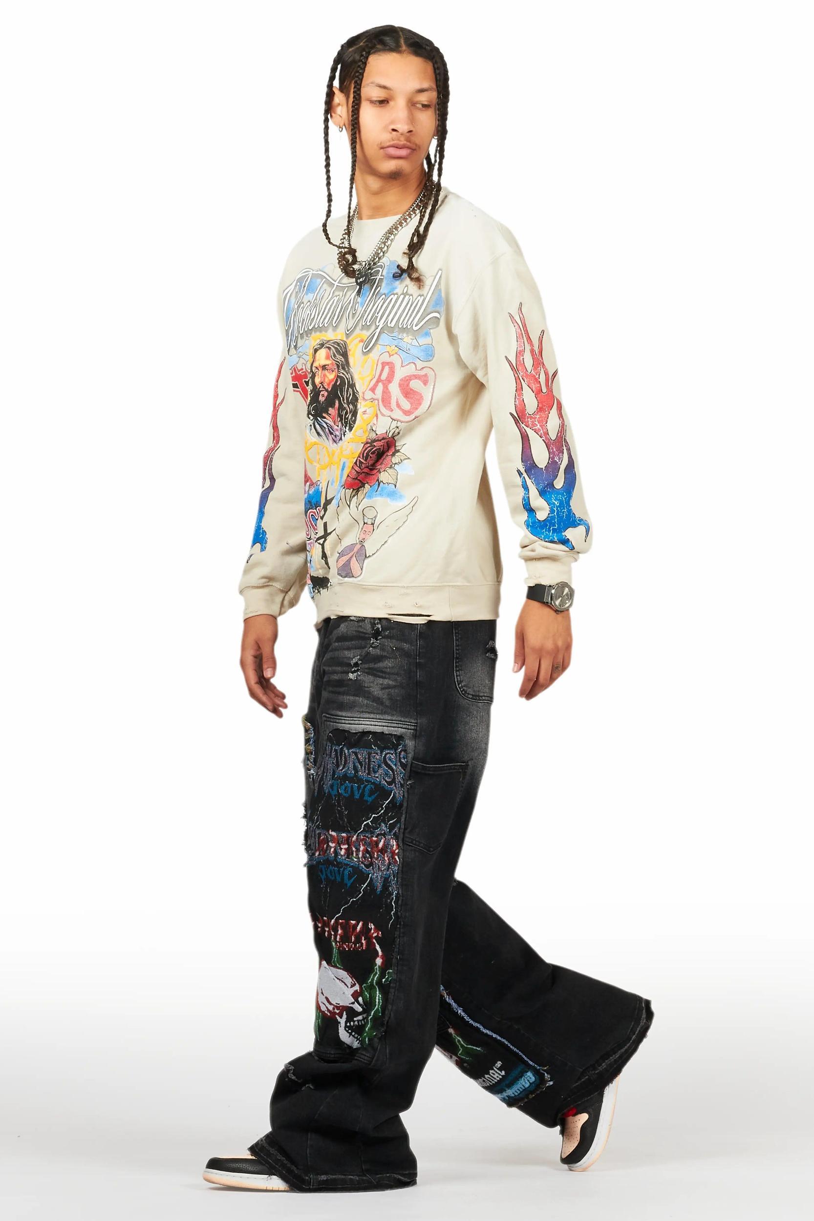 Yanis Black Baggy Fit Jean Male Product Image