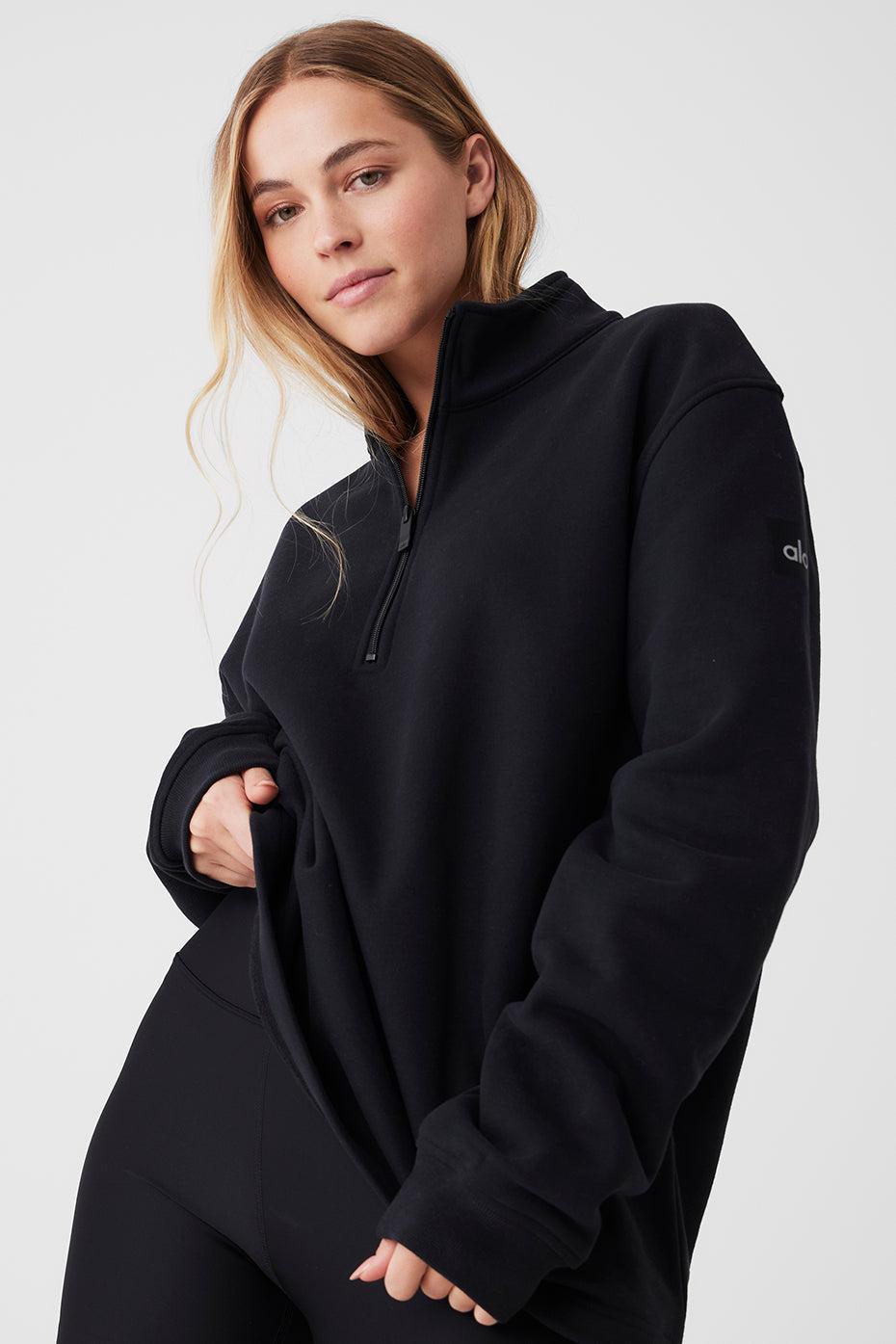 Renown Heavy Weight 1/4 Zip - Black Product Image