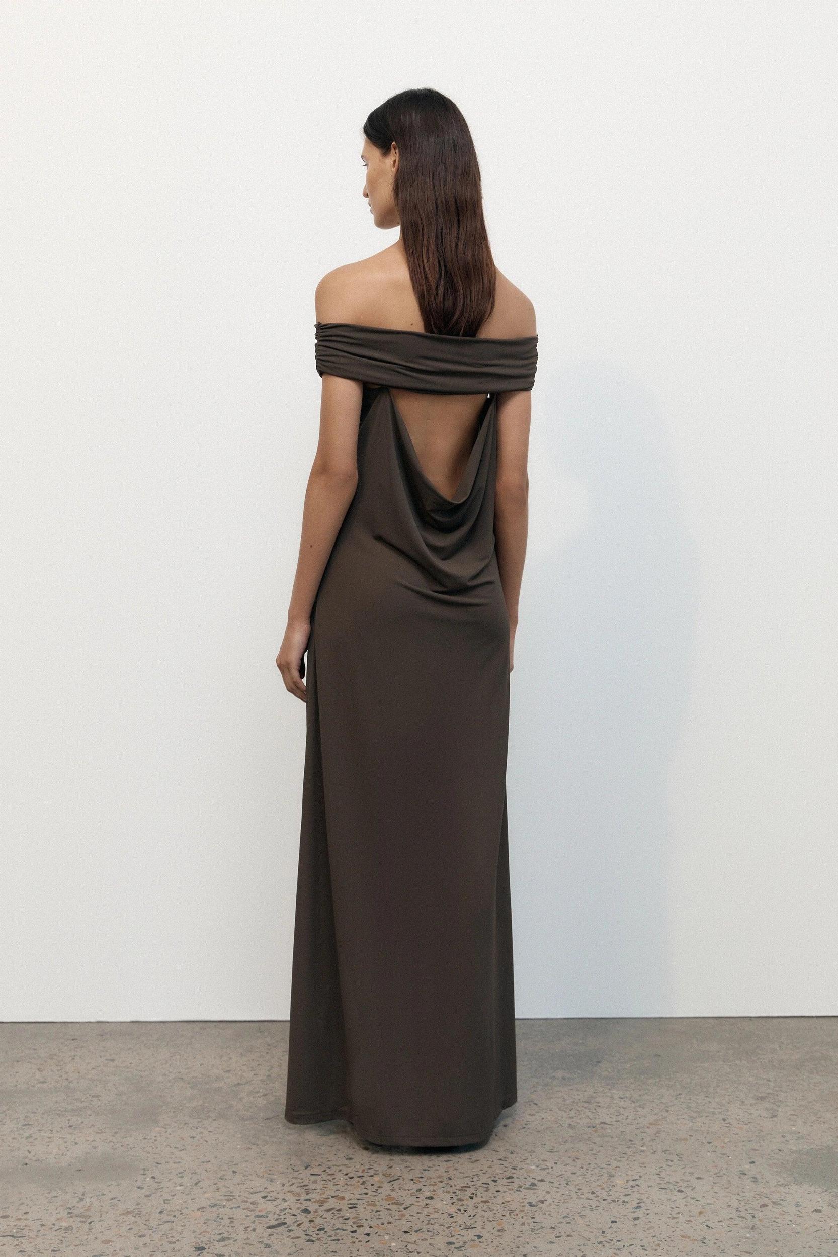 Sofie Maxi Dress Chocolate Brown - Final Sale Product Image