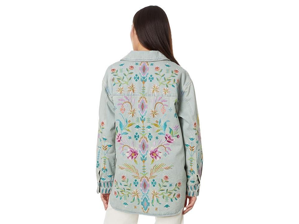 Johnny Was Gabriella Denim Oversized Shirt Jacket (Denim ) Women's Vest Product Image