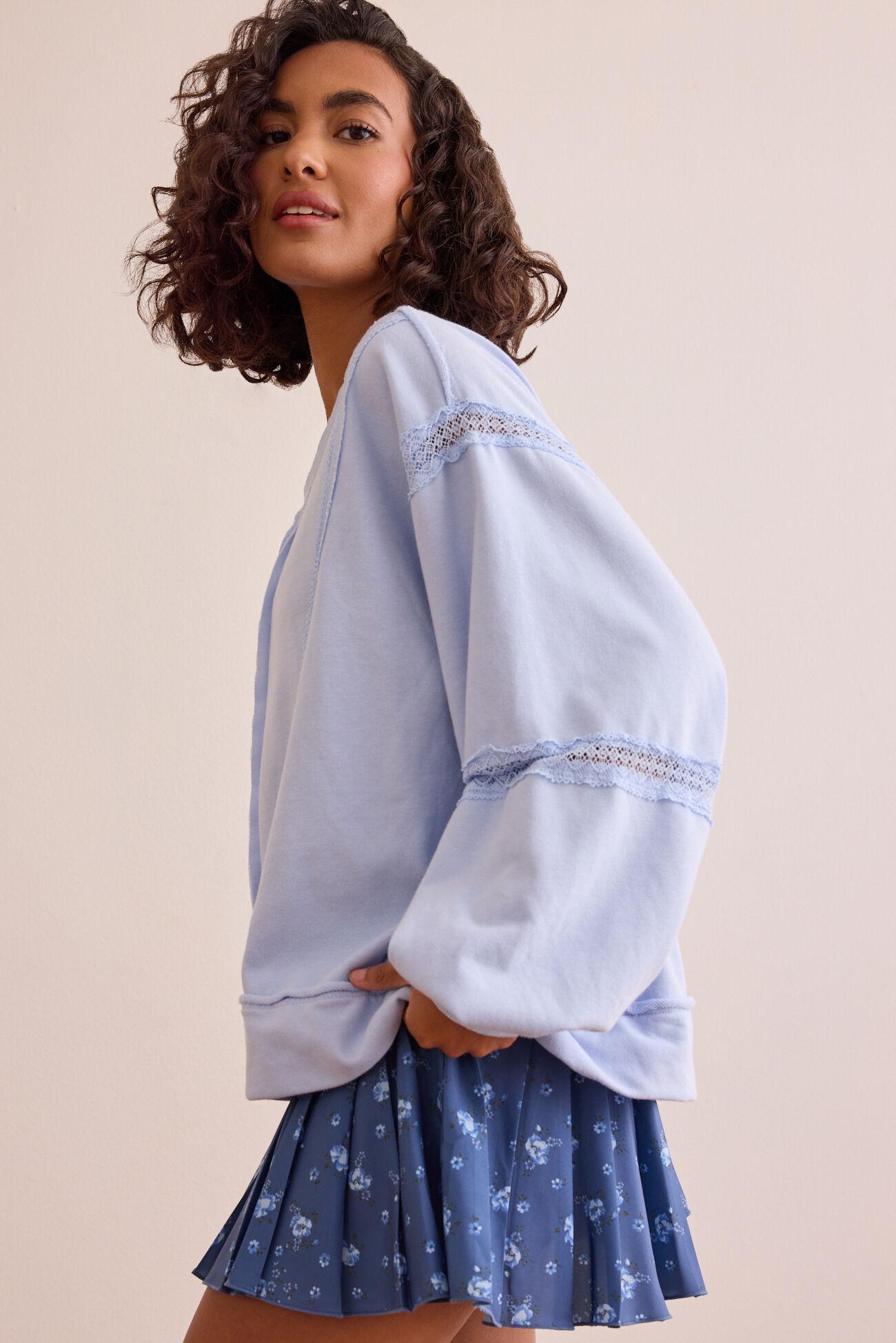 Bounce Back Lace Pieced Pullover Product Image