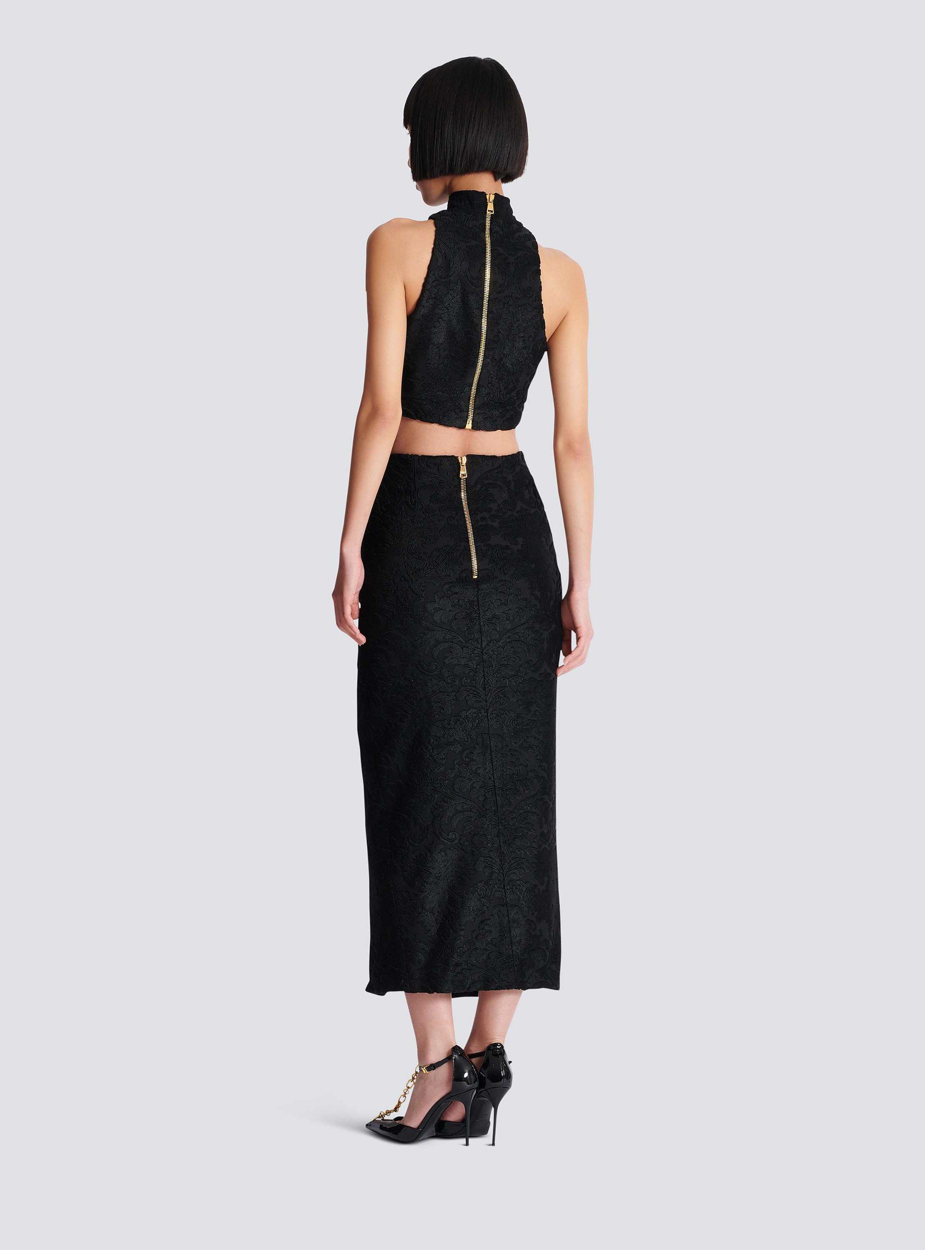 Baroque pattern midi skirt Product Image