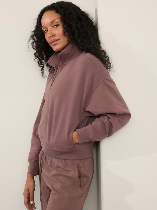 Forever Fleece 1/2 Zip High Hip Sweatshirt Product Image