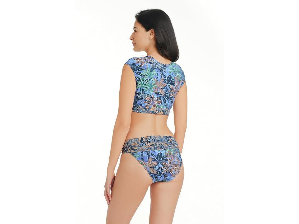 Bleu Rod Beattie By the Sea Sarong Hipster (Navy Multi) Women's Swimwear Product Image