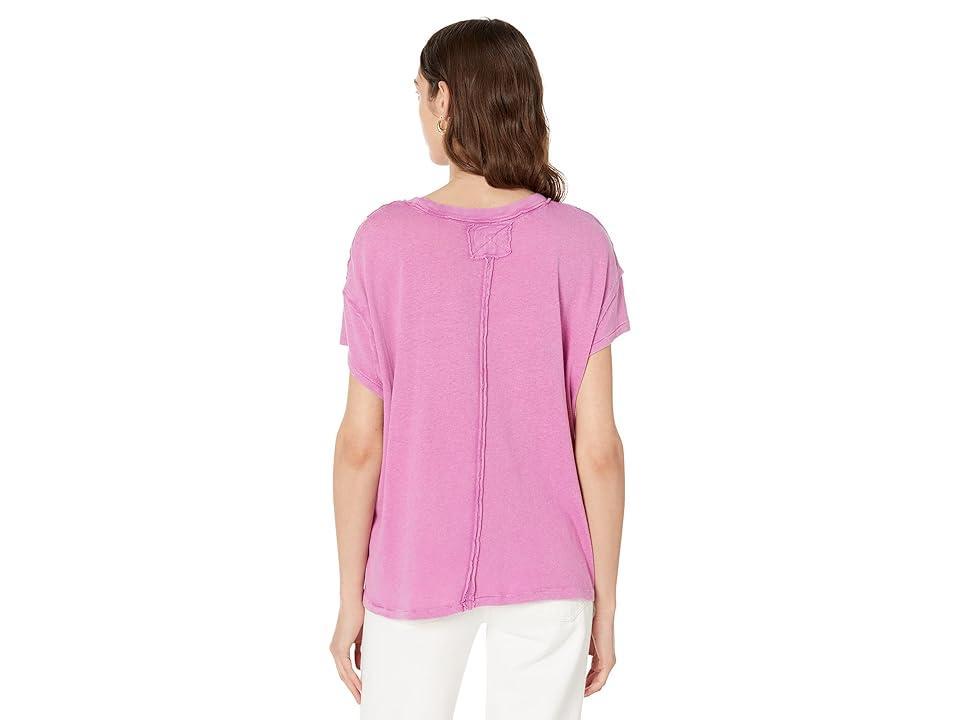 Free People Cutout Tee (Orchid Rain) Women's T Shirt Product Image
