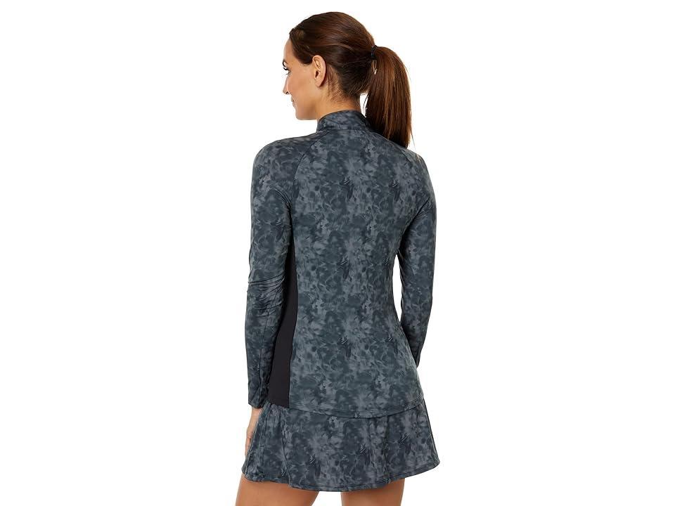 adidas Golf Essentials Long Sleeve Printed Mock Polo Shirt Women's Clothing Product Image