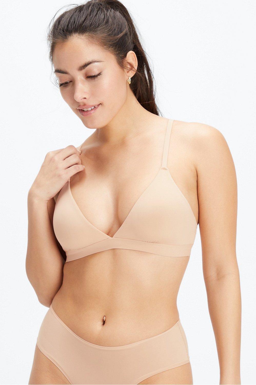 Fabletics Fine Touch Triangle Bralette Womens Oak Size XXL Product Image