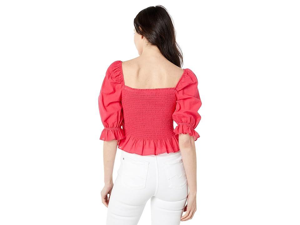 Tommy Hilfiger Smocked Top (Azalea) Women's Clothing Product Image
