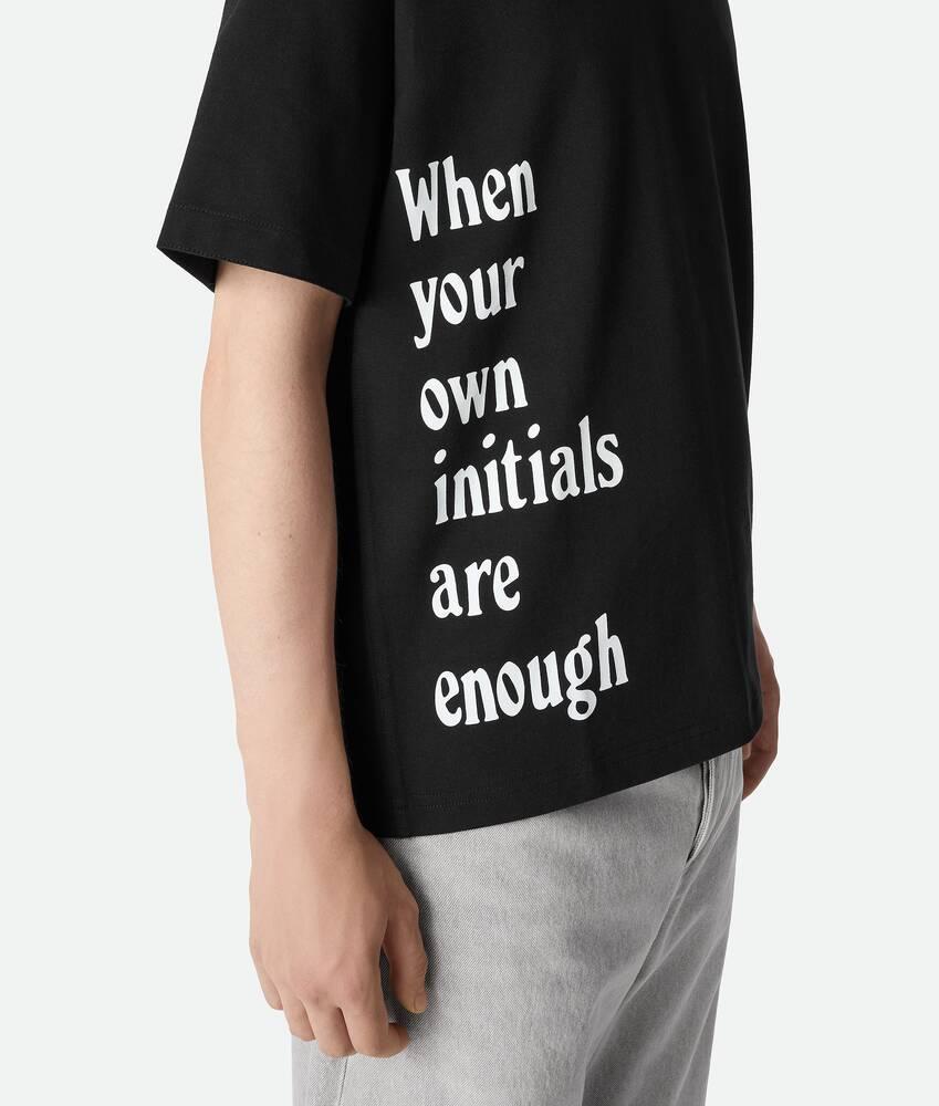 Men's Cotton Printed Jersey T-Shirt in Black Product Image