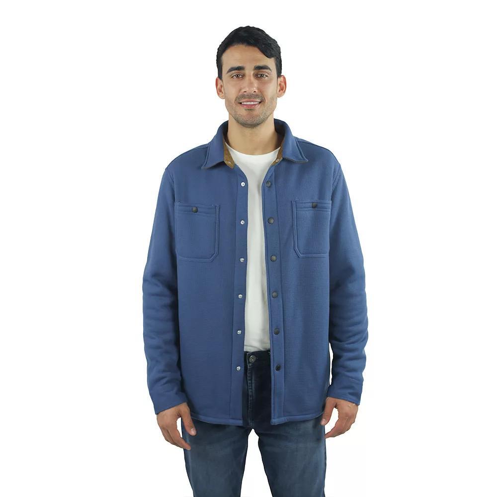Men's JACHS NY Sherpa-Lined Thermal Shacket, Size: Large, Blue Product Image