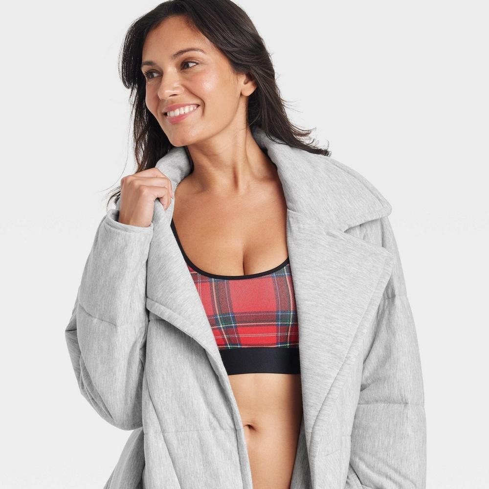 Womens Short Quilted Robe - Auden Heathered M/L Product Image