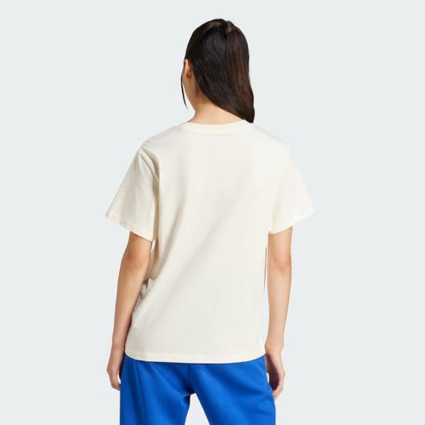 adidas Future Icons Graphic Tee Cream White L Womens Product Image