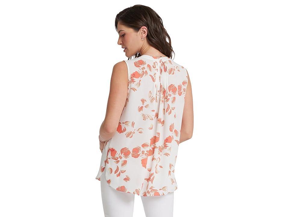 NYDJ Sleeveless Pintuck Blouse (Lily Pad) Women's Clothing Product Image