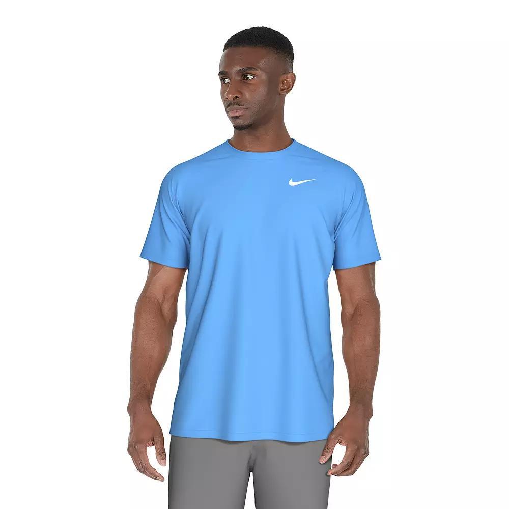 Men's Nike Dri-FIT UPF 40+ Hydroguard Short Sleeve Swim Tee, Size: Medium, Iron Gray Product Image