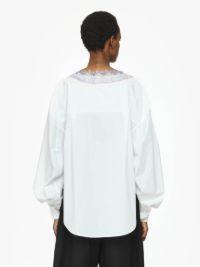 V-NECK LACE TRIM SHIRT in white | JW Anderson US  Product Image