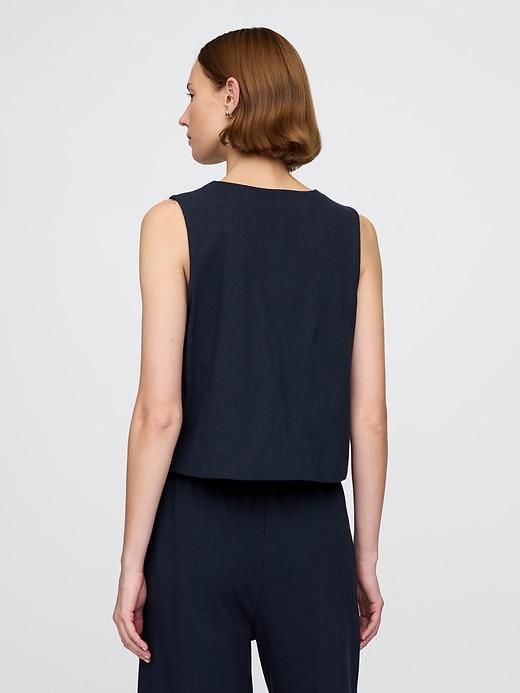Heavyweight Organic Cotton Cropped Shell Tank Top Product Image