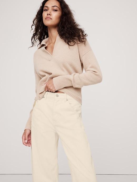 High-Rise Bow Corduroy Pant Product Image