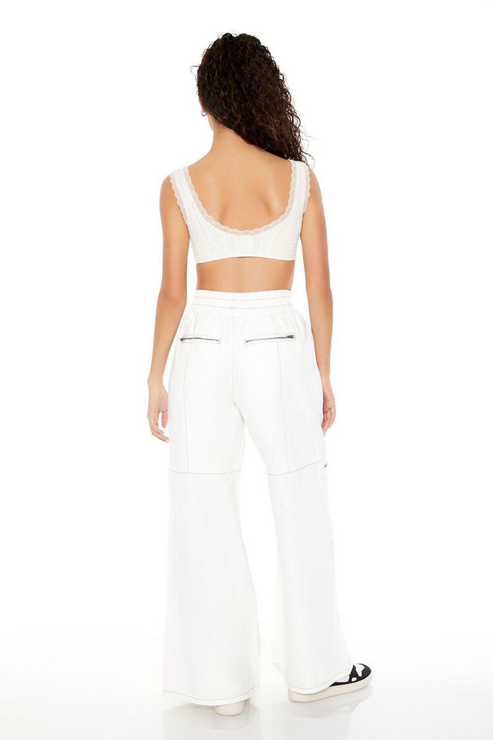 Twill Zip-Pocket Flare Pants | Forever 21 Product Image