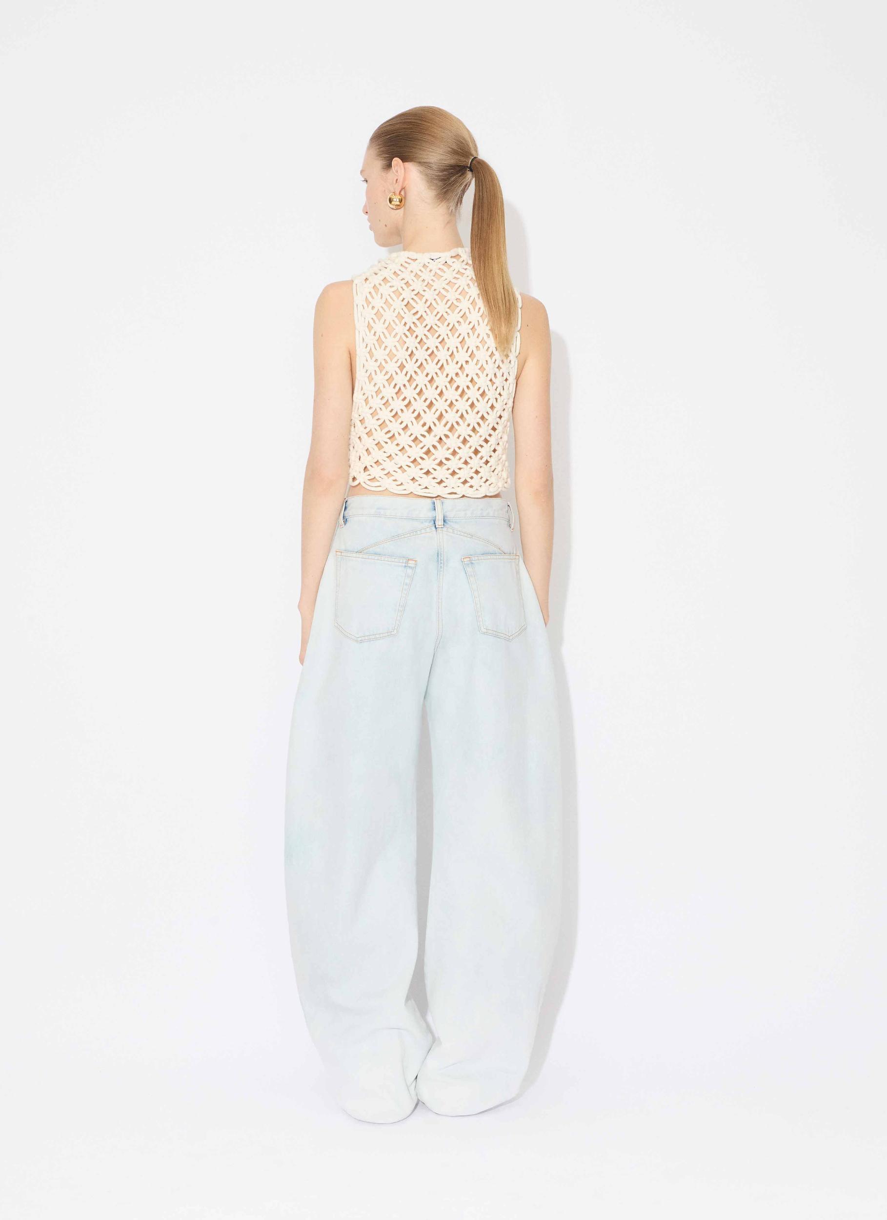 WHITE  HAND KNOTTED TOP Product Image